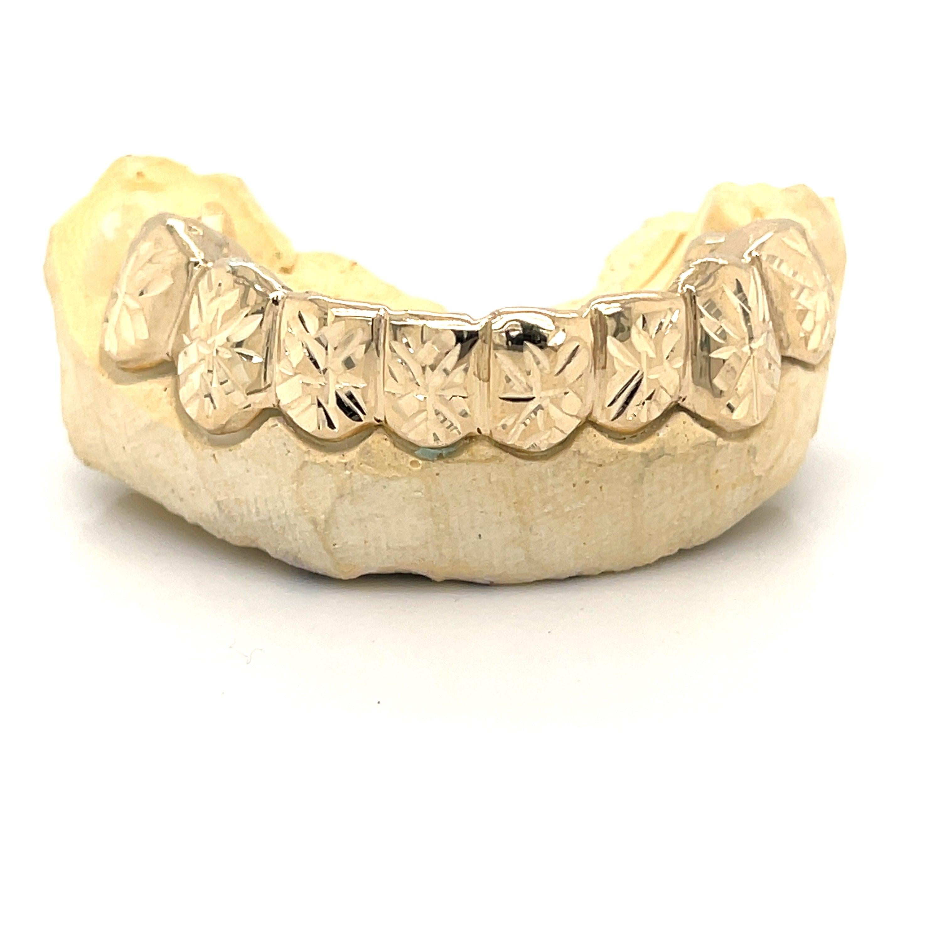 8pc Gold Sunburst Cut Grillz - Seattle Gold Grillz