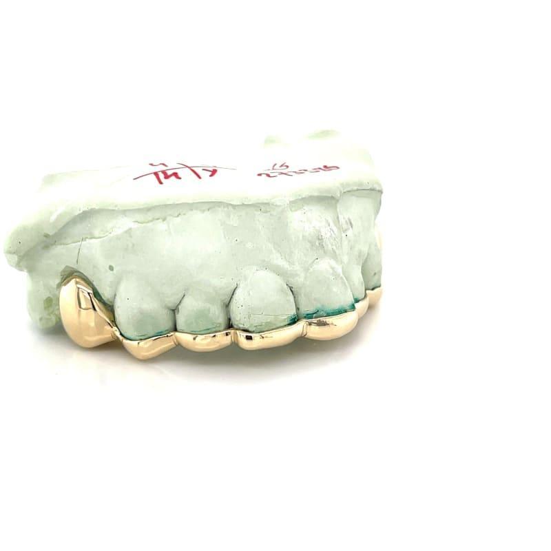 8pc Gold Thin Bar Grillz - Seattle Gold Grillz