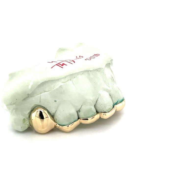 8pc Gold Thin Bar Grillz - Seattle Gold Grillz