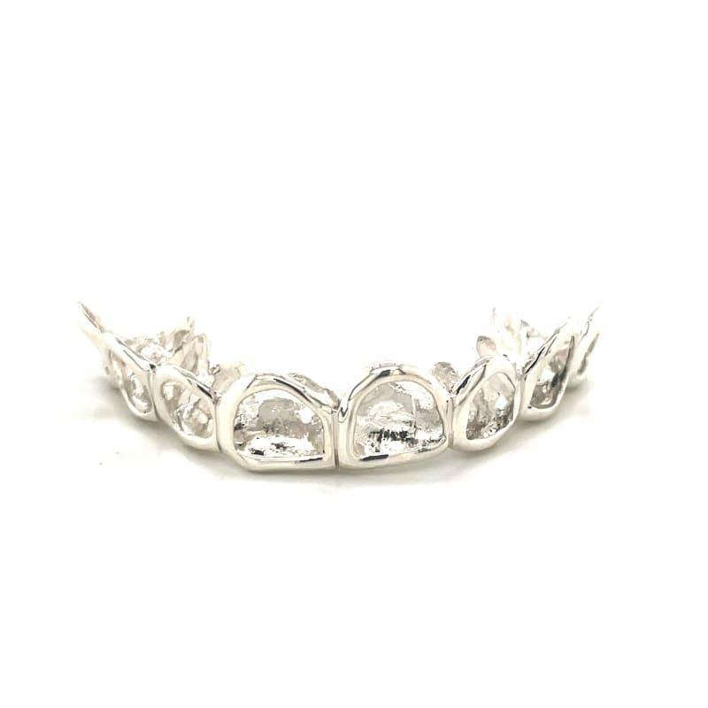 8pc Silver Open Face Top Grillz - Seattle Gold Grillz