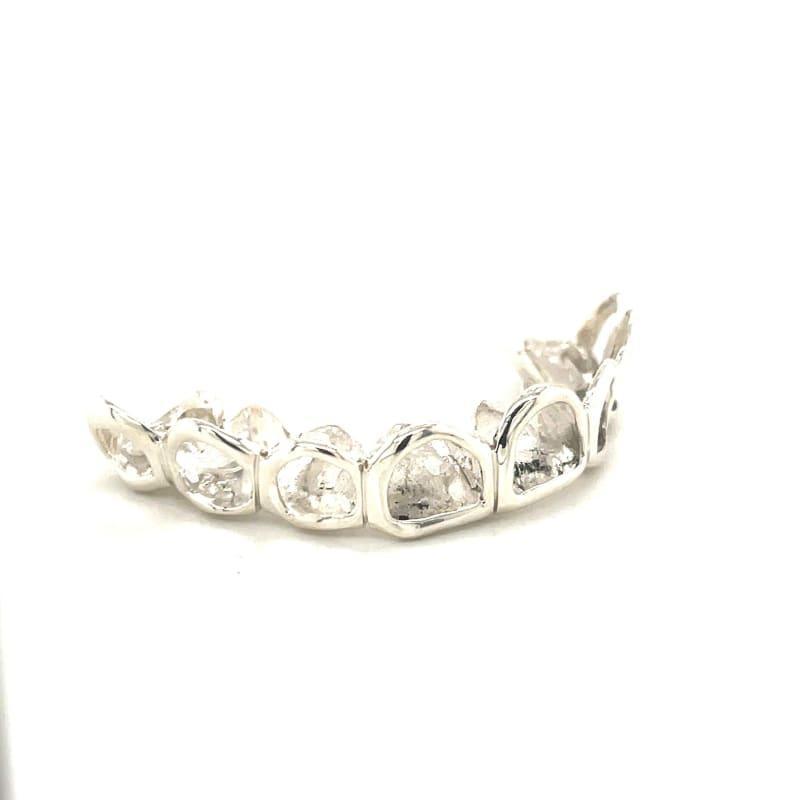 8pc Silver Open Face Top Grillz - Seattle Gold Grillz