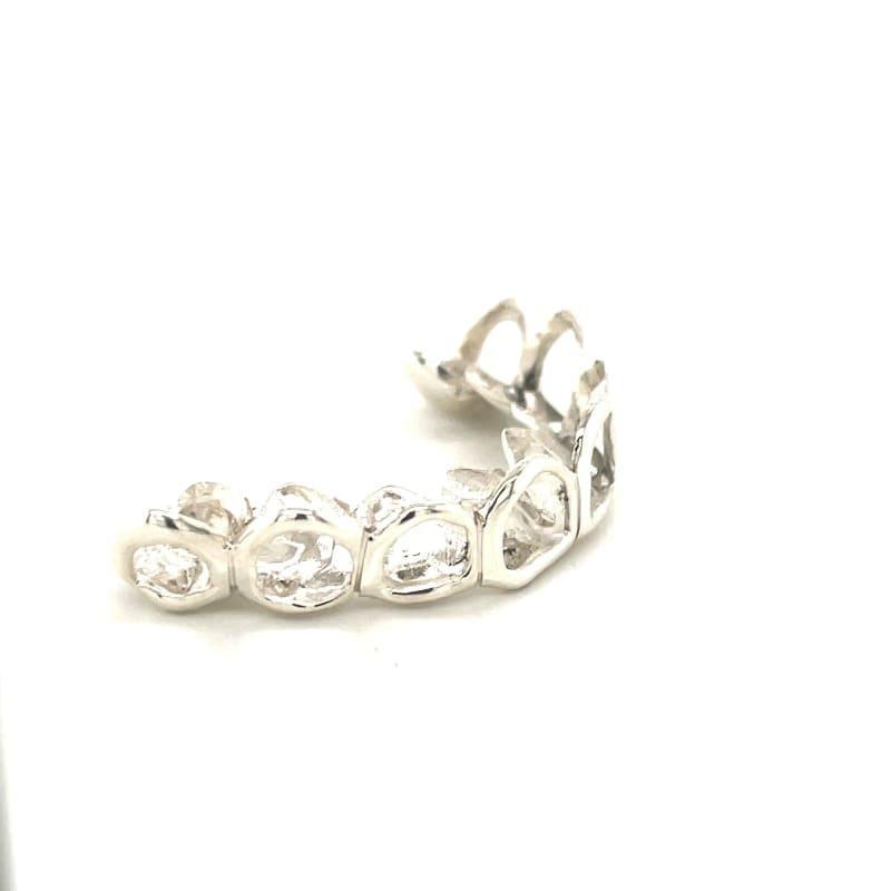 8pc Silver Open Face Top Grillz - Seattle Gold Grillz