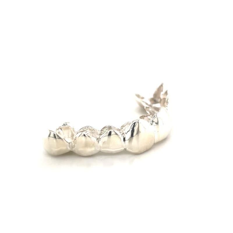 8pc Silver Top Grillz - Seattle Gold Grillz