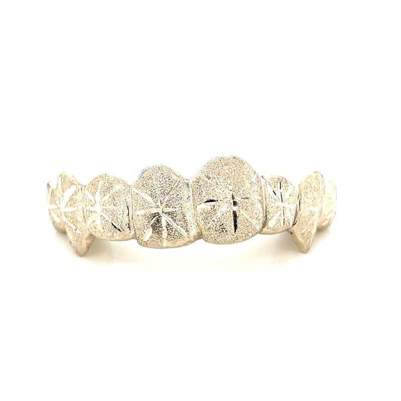 8pc White Gold Snowfall Grillz - Seattle Gold Grillz