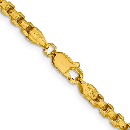 14k 3.6mm Hollow Round Box Chain