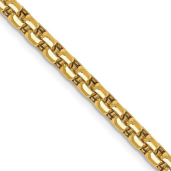 14k 3.6mm Hollow Round Box Chain