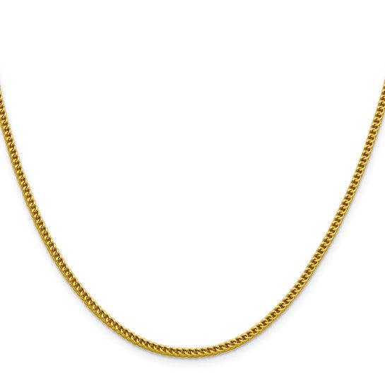 14k 2.2mm Semi-Solid Franco Chain