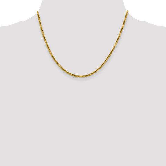 14k 2.2mm Semi-Solid Franco Chain