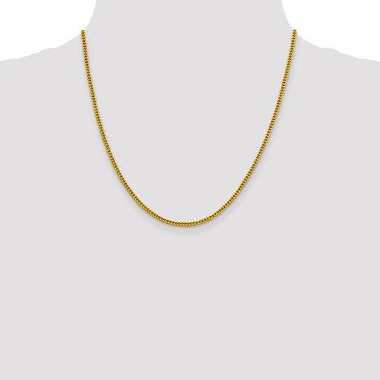 14k 2.2mm Semi-Solid Franco Chain