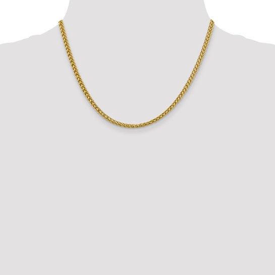 14k 4.30mm Semi-solid 3-Wire Wheat Chain