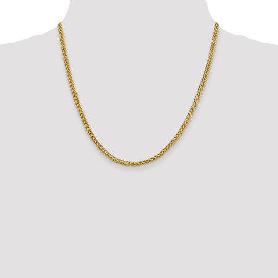 14k 4.30mm Semi-solid 3-Wire Wheat Chain
