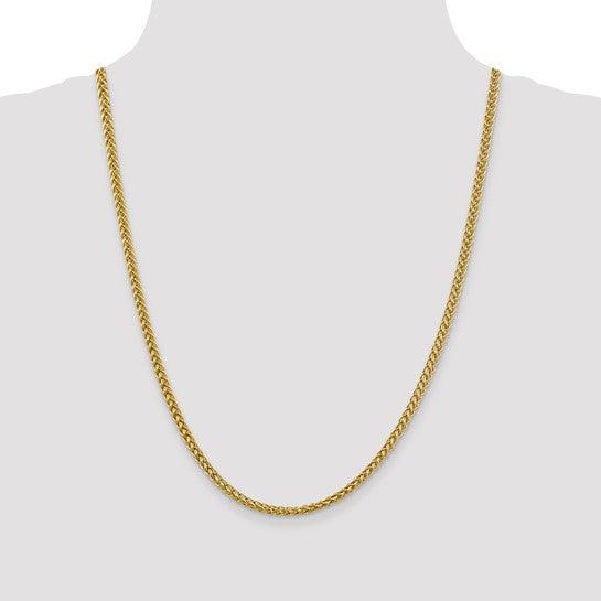 14k 4.30mm Semi-solid 3-Wire Wheat Chain