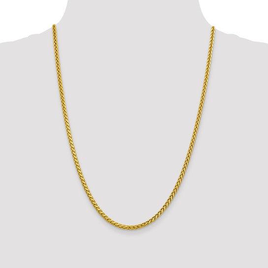 14k 3.10mm Semi-solid Diamond Cut Wheat Chain