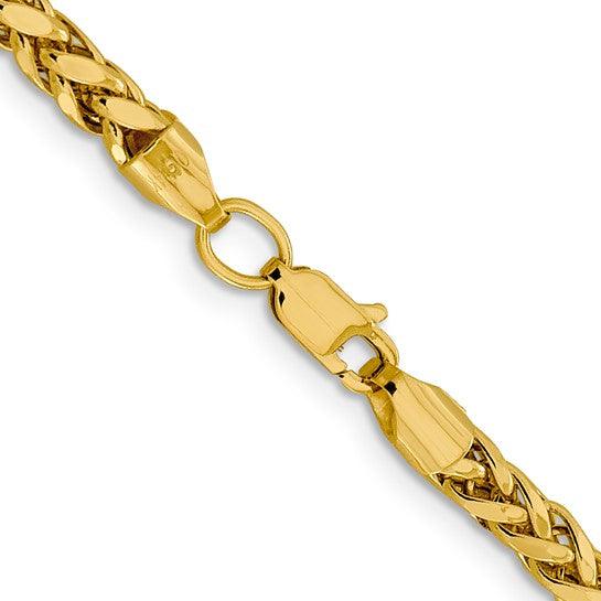 14k 3.70mm Semi-solid Diamond Cut Wheat Chain