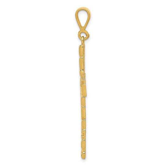 14k Praying Hands & Serenity Prayer Pendant