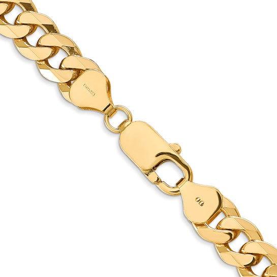 14k 8mm Beveled Curb Chain