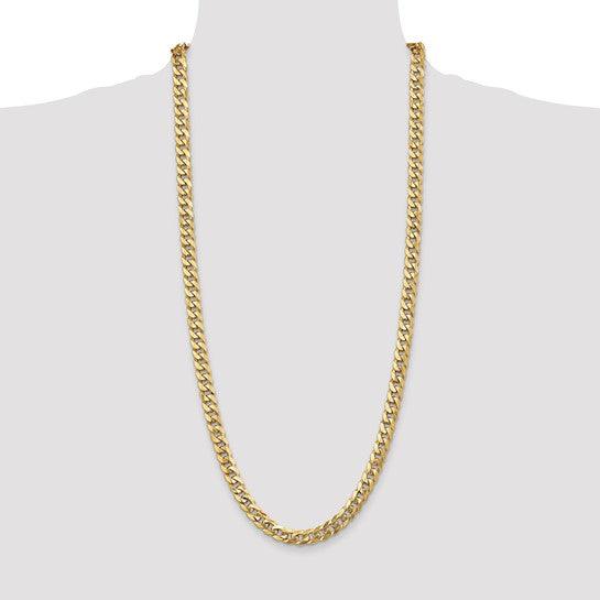 14k 8mm Beveled Curb Chain