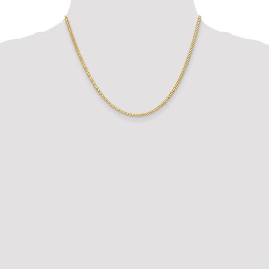 14k 2.3mm Flat Wheat Chain