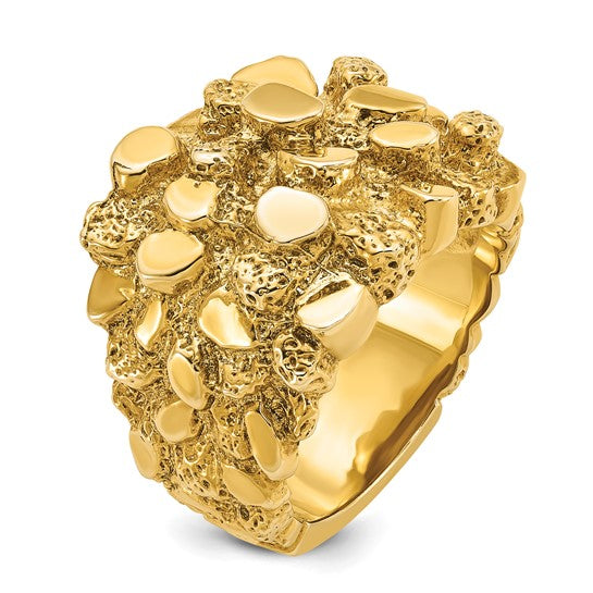 14k Square Nugget RIng