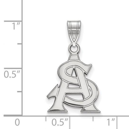 White Gold Arizona State University Pendant