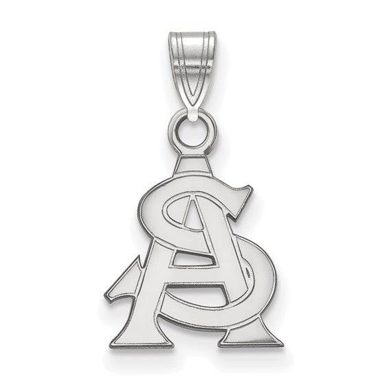 White Gold Arizona State University Pendant