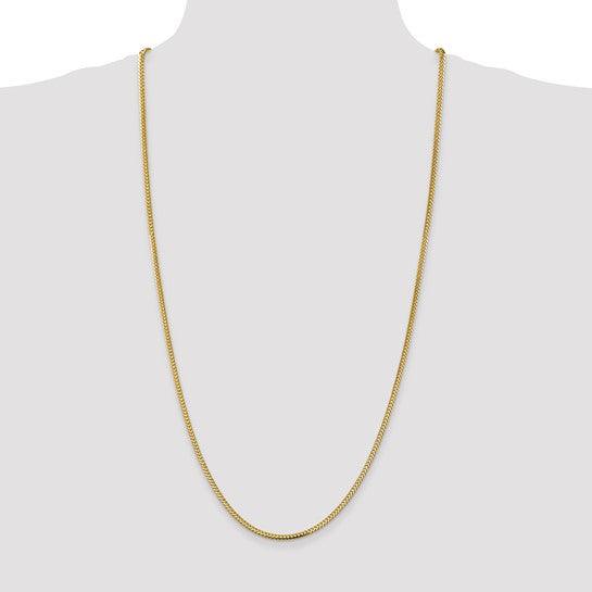 14k Gold 2.3mm Franco Chain