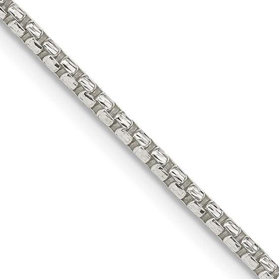 Sterling Silver 2.0mm Diamond-cut Box Chain