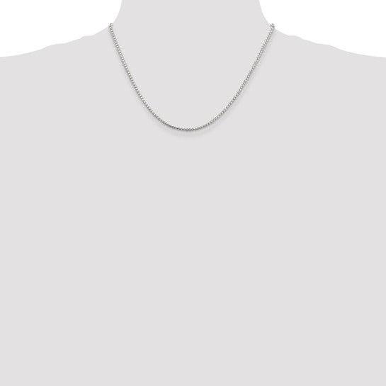 Sterling Silver 2.0mm Diamond-cut Box Chain
