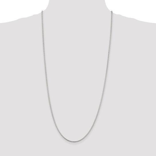 Sterling Silver 2.0mm Diamond-cut Box Chain