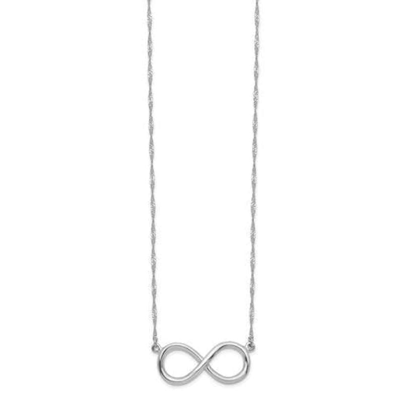 14K Polished Infinity Necklace