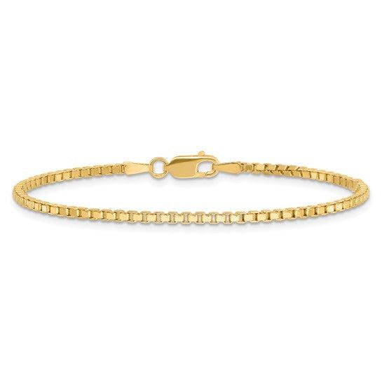 14k 1.9mm Box Bracelet