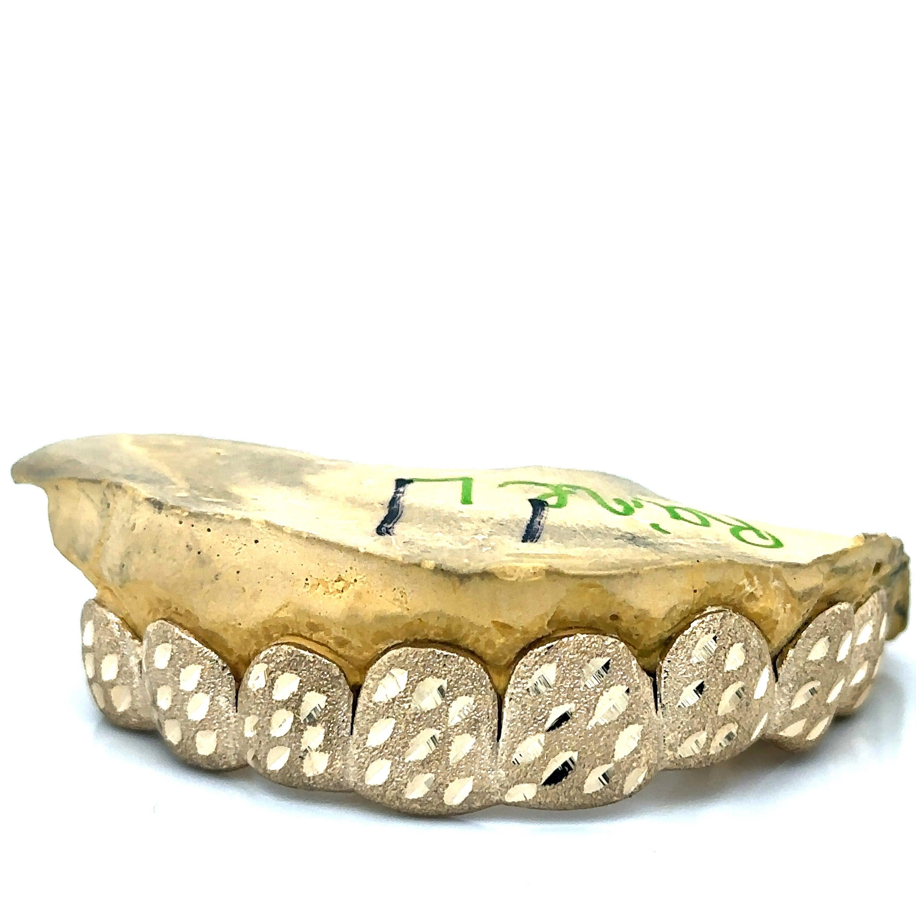8pc Gold Raindrop Cut Top Grillz