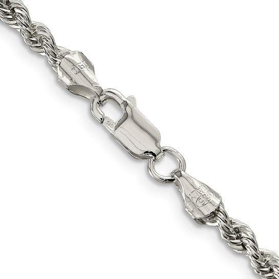 Sterling Silver 3.0mm Solid Rope Chain