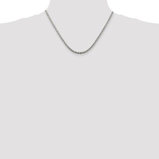 Sterling Silver 3.0mm Solid Rope Chain