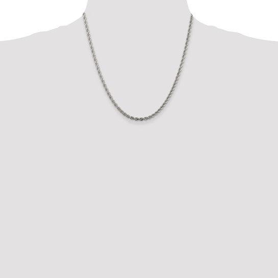 Sterling Silver 3.0mm Solid Rope Chain