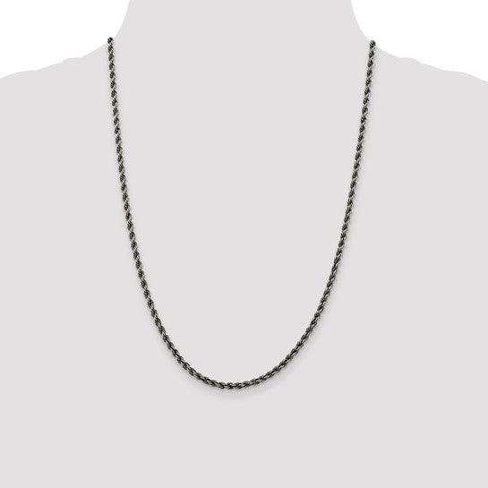 Sterling Silver 3.0mm Solid Rope Chain