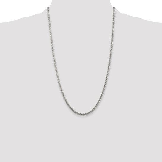 Sterling Silver 3.0mm Solid Rope Chain