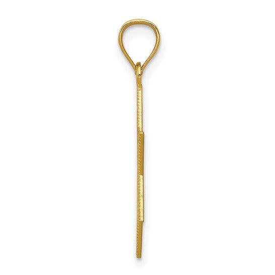 14k Diamond-cut Polished Star of David Pendant