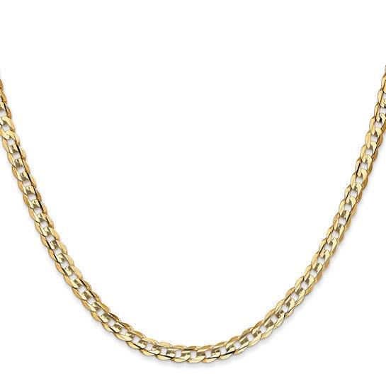 14k 3.8mm Concave Curb Chain