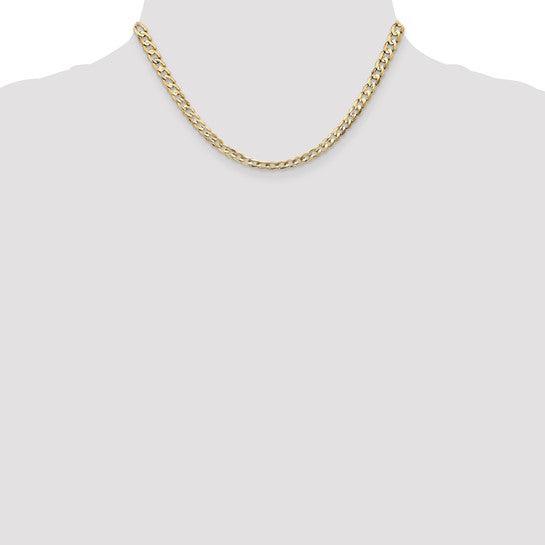 14k 4.5mm Open Concave Curb Chain