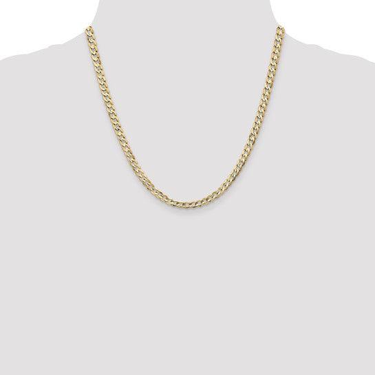 14k 4.5mm Open Concave Curb Chain