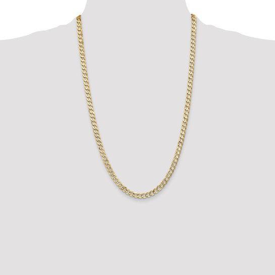 14k 5.25mm Open Concave Curb Chain