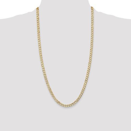 14k 5.25mm Open Concave Curb Chain
