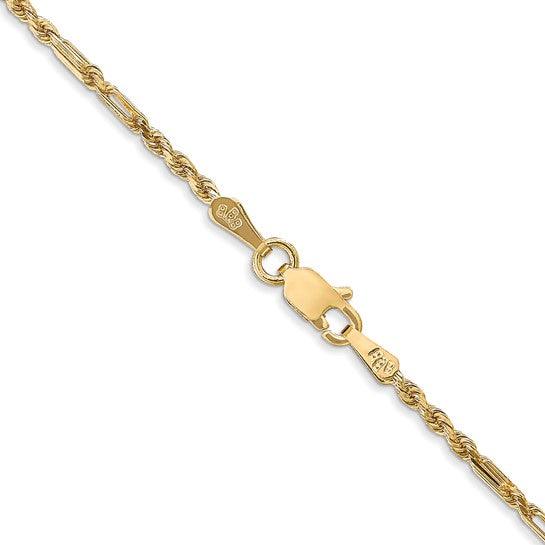 14k 1.8mm Milano Rope Chain
