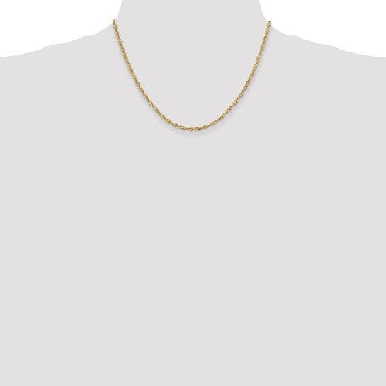 14k 2mm Singapore Chain