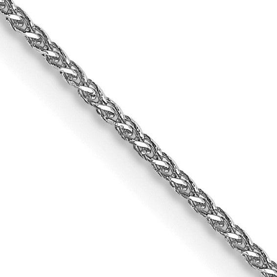 14k White Gold 1mm 14 Inch Spiga Pendant Chain