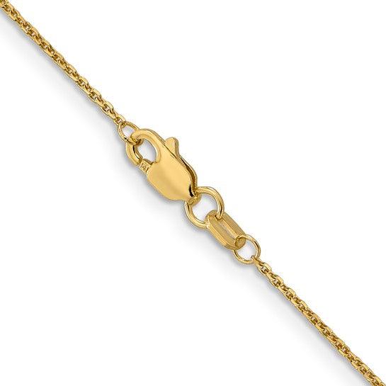 14k 1.40mm Diamond Cut Cable Chain