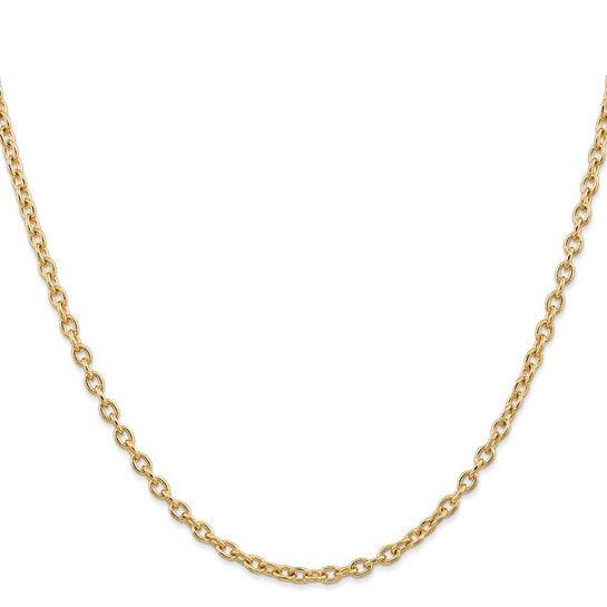 14k 3.2mm Cable Chain