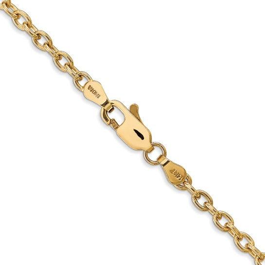 14k 3.2mm Cable Chain