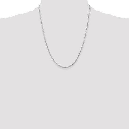 14k White Gold 1.75mm Parisian Wheat Chain